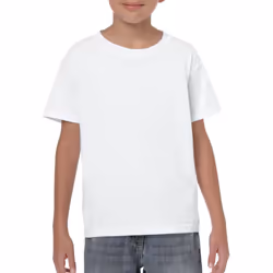 Gildan Youth Unisex Heavy Cotton T-Shirt - XS, White