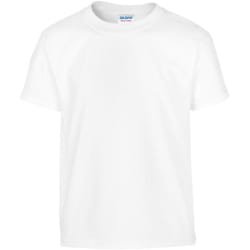 Gildan Youth Unisex Heavy Cotton T-Shirt - XL, White