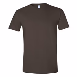 Gildan Mens Short Sleeve Soft-Style T-Shirt - 2XL, Dark Chocolate
