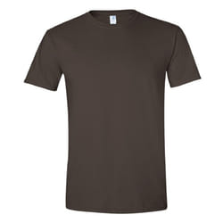 Gildan Mens Short Sleeve Soft-Style T-Shirt - 2XL, Dark Chocolate