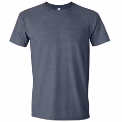 Gildan Mens Short Sleeve Soft-Style T-Shirt - M, Heather Navy