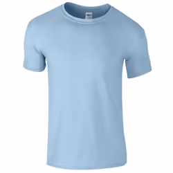 Gildan Mens Short Sleeve Soft-Style T-Shirt - M, Light Blue