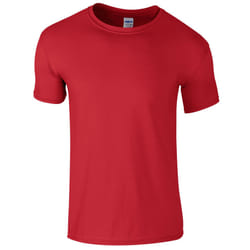 Gildan Mens Short Sleeve Soft-Style T-Shirt - L, Red