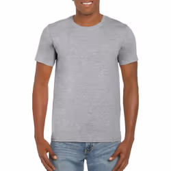 ) Gildan Mens Short Sleeve Soft-Style T-Shirt - 2XL, Sport Grey (RS
