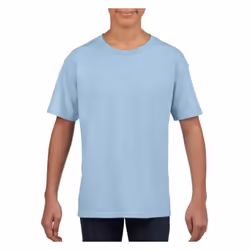 Gildan Childrens Unisex Soft Style T-Shirt - XS, Light Blue