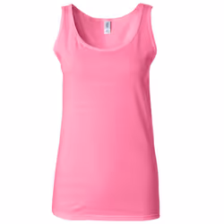Gildan Ladies Soft Style Tank Top Vest - XL, Azalea
