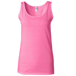 Gildan Ladies Soft Style Tank Top Vest - 2XL, Azalea