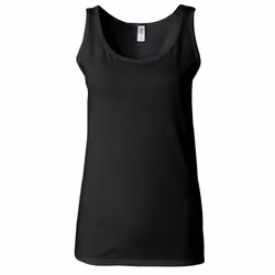 Gildan Ladies Soft Style Tank Top Vest - S, Black