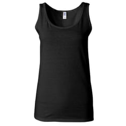 Gildan Ladies Soft Style Tank Top Vest - S, Black