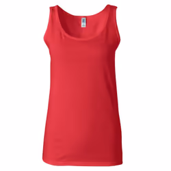 Gildan Ladies Soft Style Tank Top Vest - XL, Cherry Red