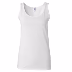 Gildan Ladies Soft Style Tank Top Vest - S, White