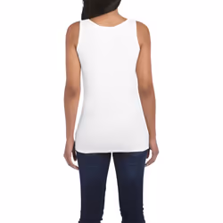 Gildan Ladies Soft Style Tank Top Vest - S, White