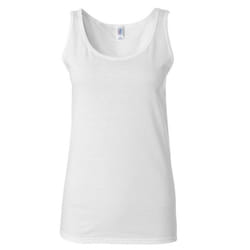 Gildan Ladies Soft Style Tank Top Vest - XL, White