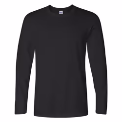 Gildan Mens Soft Style Long Sleeve T-Shirt - L, Black