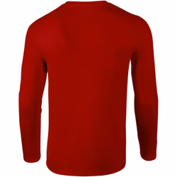 Gildan Mens Soft Style Long Sleeve T-Shirt - XL, Red