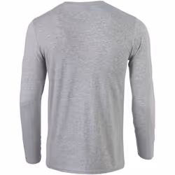 ) Gildan Mens Soft Style Long Sleeve T-Shirt - XL, Sport Grey (RS