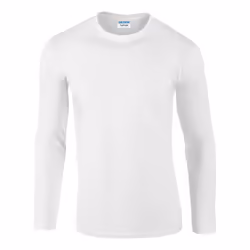 Gildan Mens Soft Style Long Sleeve T-Shirt - S, White