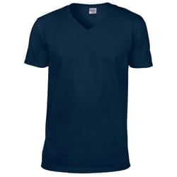 Gildan Mens Soft Style V-Neck Short Sleeve T-Shirt - 2XL, Navy