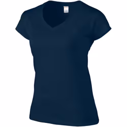 Gildan Ladies Soft Style Short Sleeve V-Neck T-Shirt - XL, Navy