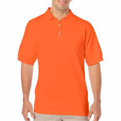 Gildan Adult DryBlend Jersey Short Sleeve Polo Shirt - S, Orange