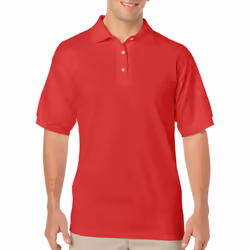 Gildan Adult DryBlend Jersey Short Sleeve Polo Shirt - L, Red