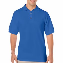 Gildan Adult DryBlend Jersey Short Sleeve Polo Shirt - 2XL, Royal