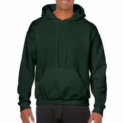 Gildan Heavy Blend Adult Unisex Hooded Sweatshirt / Hoodie - XL, Forest Green