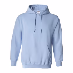 Gildan Heavy Blend Adult Unisex Hooded Sweatshirt / Hoodie - L, Light Blue