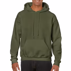 Gildan Heavy Blend Adult Unisex Hooded Sweatshirt / Hoodie - XL, Military Green