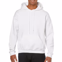 Gildan Heavy Blend Adult Unisex Hooded Sweatshirt / Hoodie - S, White