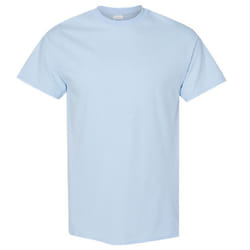 Gildan Mens Heavy Cotton Short Sleeve T-Shirt - 2XL, Light Blue