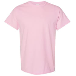 Gildan Mens Heavy Cotton Short Sleeve T-Shirt - L, Light Pink