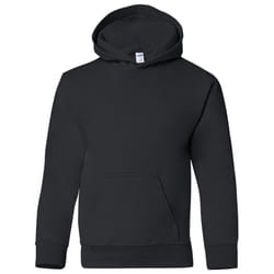 Gildan Heavy Blend Childrens Unisex Hooded Sweatshirt Top / Hoodie - XL, Black
