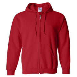 Gildan Heavy Blend Unisex Adult Full Zip Hooded Sweatshirt Top - S, Red