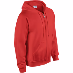 Gildan Heavy Blend Unisex Adult Full Zip Hooded Sweatshirt Top - S, Red