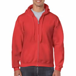 Gildan Heavy Blend Unisex Adult Full Zip Hooded Sweatshirt Top - S, Red