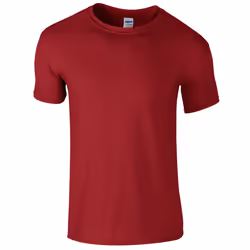 Gildan Mens Short Sleeve Soft-Style T-Shirt - L, Cardinal