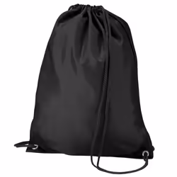 Quadra Gymsac Shoulder Carry Bag - 7 Litres - One Size, Black