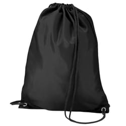 Quadra Gymsac Shoulder Carry Bag - 7 Litres - One Size, Black