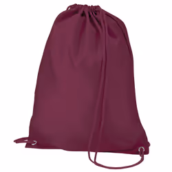 Quadra Gymsac Shoulder Carry Bag - 7 Litres - One Size, Burgundy