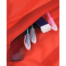 Quadra Junior Book Bag With Strap - One Size, Bright Red
