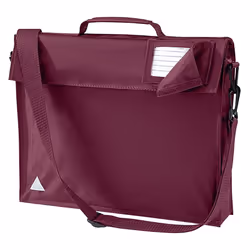 Quadra Junior Book Bag With Strap - One Size, Burgundy