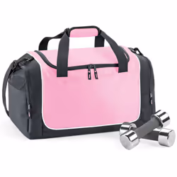Quadra Teamwear Locker Duffle Bag (30 Litres) - One Size, Classic Pink/Graphite/Whi