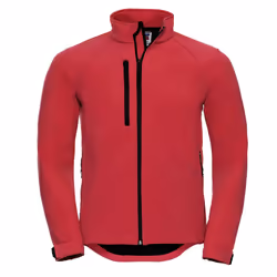 Russell Mens Water Resistant & Windproof Softshell Jacket - M, Classic Red