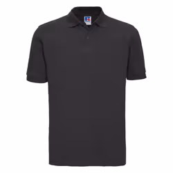 Russell Mens 100% Cotton Short Sleeve Polo Shirt - 2XL, Black