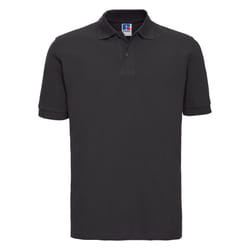 Russell Mens 100% Cotton Short Sleeve Polo Shirt - 2XL, Black