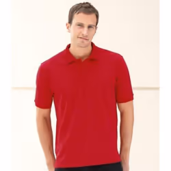 Russell Mens 100% Cotton Short Sleeve Polo Shirt - S, Classic Red