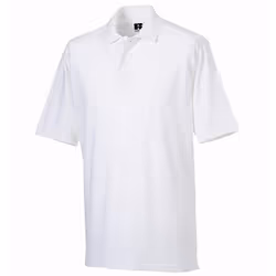 Russell Mens 100% Cotton Short Sleeve Polo Shirt - S, White