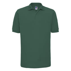 Russell Mens Ripple Collar & Cuff Short Sleeve Polo Shirt - XS, Bottle Green