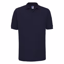 Russell Mens Ripple Collar & Cuff Short Sleeve Polo Shirt - 6XL, French Navy